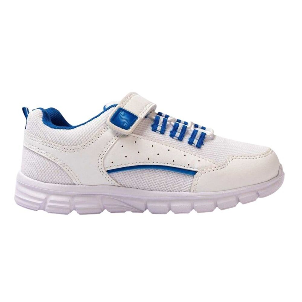 Firetrap Childrens/Kids Hook and Loop Sneakers / White/Blue
